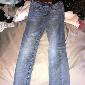 Light wash denim jeans
